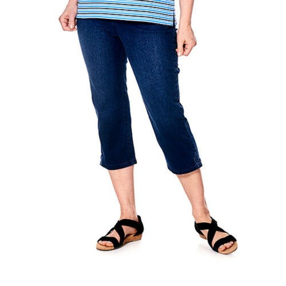 Gloria Vanderbilt Women's Jordyn Embellished Capri Pants - Casual Stretch Pants With Button Closure - View #6